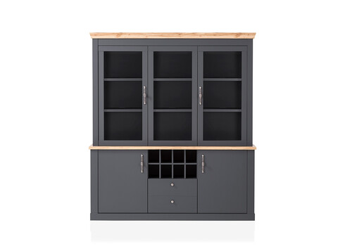 Puhvetkapp CATANIA tamm / antratsiit, 184x44xH205 cm