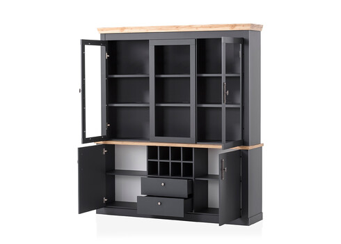 Puhvetkapp CATANIA tamm / antratsiit, 184x44xH205 cm