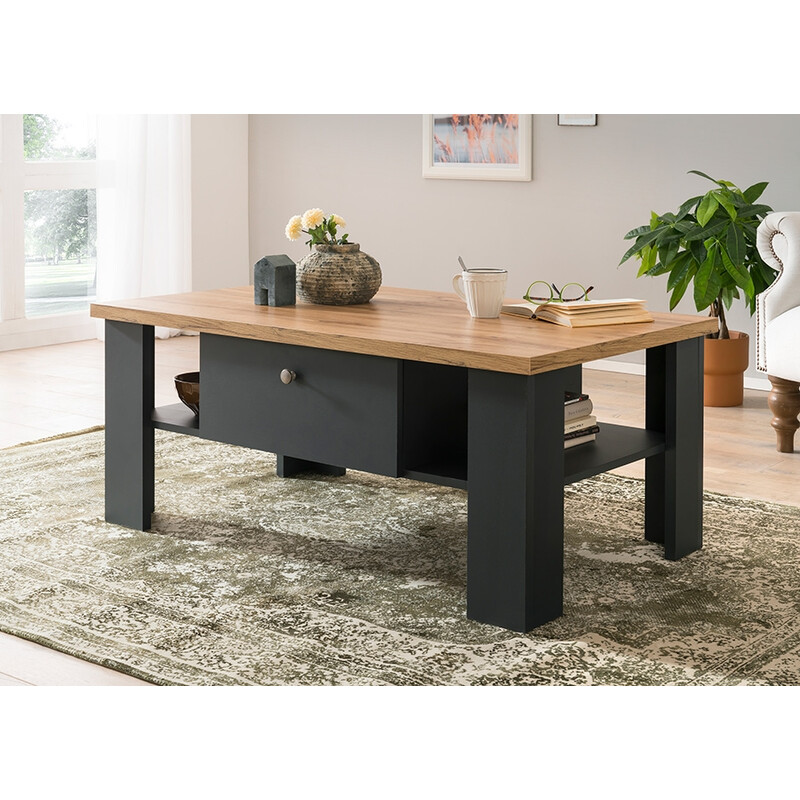 Diivanilaud CATANIA tamm / antratsiit, 110x70xH45 cm