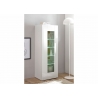 Vitriinkapp CAYMAN valge / tamm, 45x38xH131 cm