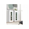 Vitriinkapp CAYMAN valge / tamm, 45x38xH131 cm
