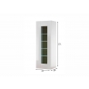 Vitriinkapp CAYMAN valge / tamm, 45x38xH131 cm
