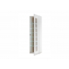 Vitriinkapp CAYMAN valge / tamm, 45x38xH166 cm