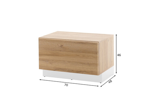 Kummut CAYMAN tamm / valge, 70x48xH46 cm