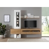 Vitriinkapp CAYMAN valge / tamm, 45x38xH31 cm