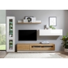 Vitriinkapp CAYMAN valge / tamm, 45x38xH71 cm