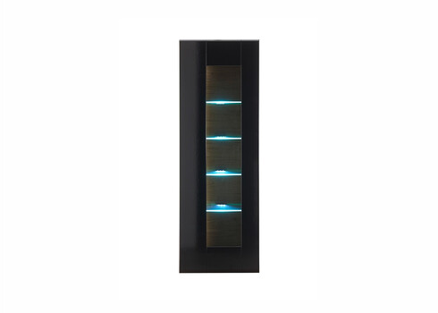 Vitriinkapp CAYMAN must / tamm, 45x38xH131 cm