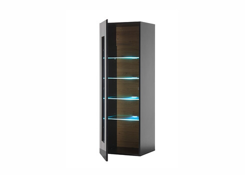 Vitriinkapp CAYMAN must / tamm, 45x38xH131 cm