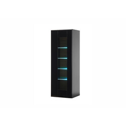Vitriinkapp CAYMAN must / tamm, 45x38xH131 cm