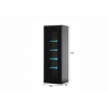 Vitriinkapp CAYMAN must / tamm, 45x38xH131 cm