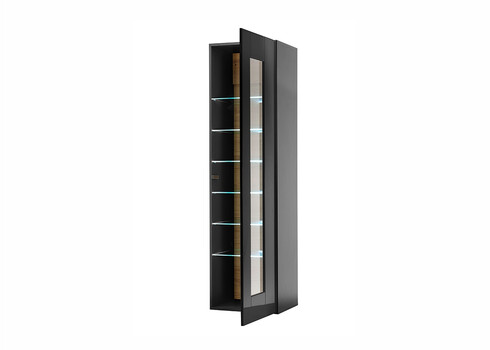 Vitriinkapp CAYMAN must / tamm, 45x38xH166 cm