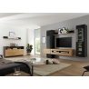 Vitriinkapp CAYMAN must / tamm, 45x38xH166 cm