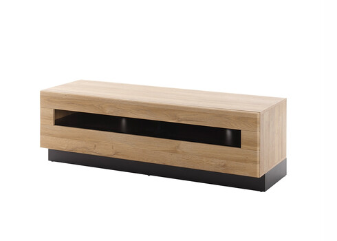 Tv-alus CAYMAN tamm / must, 140x48xH46 cm