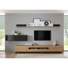Tv-alus CAYMAN tamm / must, 140x48xH46 cm