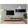 Tv-alus CAYMAN tamm / must, 140x48xH46 cm