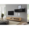Tv-alus CAYMAN tamm / must, 140x48xH46 cm