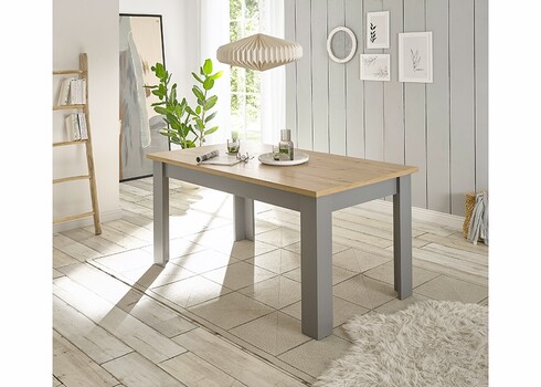 Söögilaud CHAMBORD helehall / tamm, 160x90xH76 cm