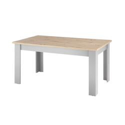 Söögilaud CHAMBORD helehall / tamm, 160x90xH76 cm