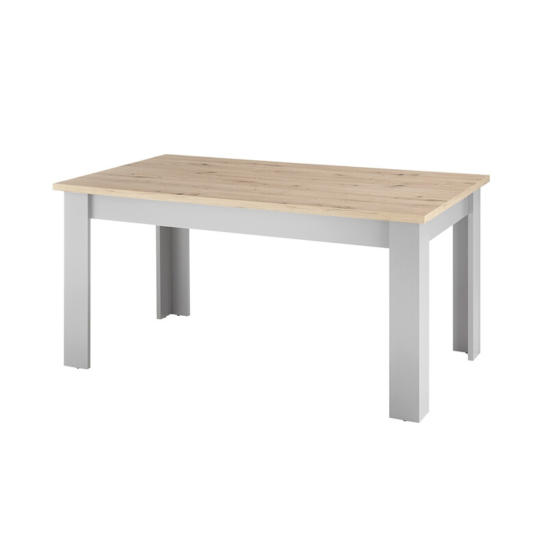 Söögilaud CHAMBORD helehall / tamm, 160x90xH76 cm