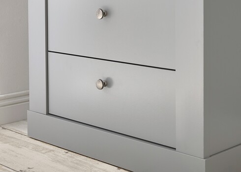 Kapp-riiul CHAMBORD helehall / tamm, 71x37xH201 cm