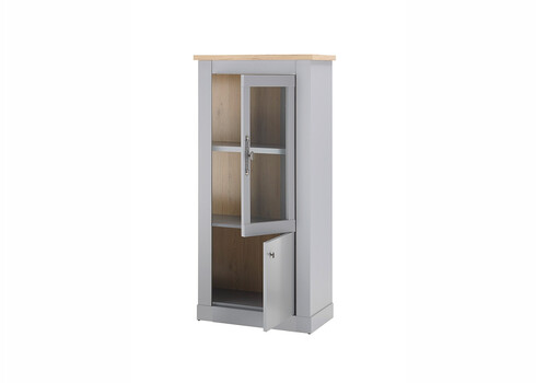 Vitriinkapp CHAMBORD helehall / tamm, 68x37xH142 cm