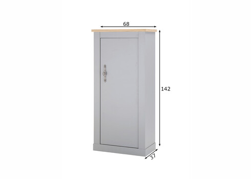 Kummut CHAMBORD helehall / tamm, 68x37xH142 cm