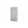 Kummut CHAMBORD helehall / tamm, 68x37xH142 cm
