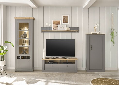 Kummut CHAMBORD helehall / tamm, 68x37xH142 cm