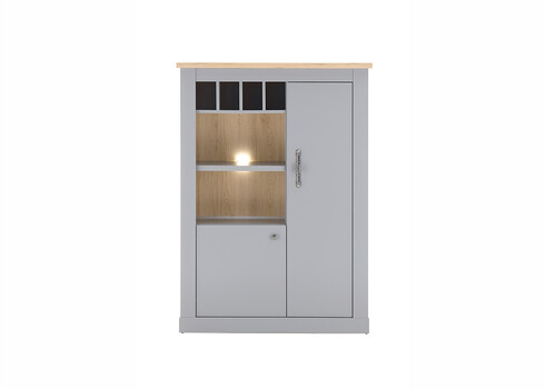 Kummut CHAMBORD helehall / tamm, 103x37xH142 cm
