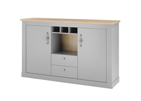 Kummut CHAMBORD helehall / tamm, 166x44xH100 cm