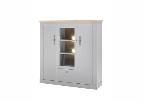 Kummut CHAMBORD helehall / tamm, 138x44xH142 cm