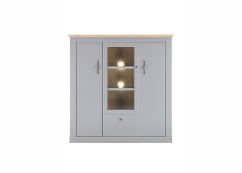 Kummut CHAMBORD helehall / tamm, 138x44xH142 cm