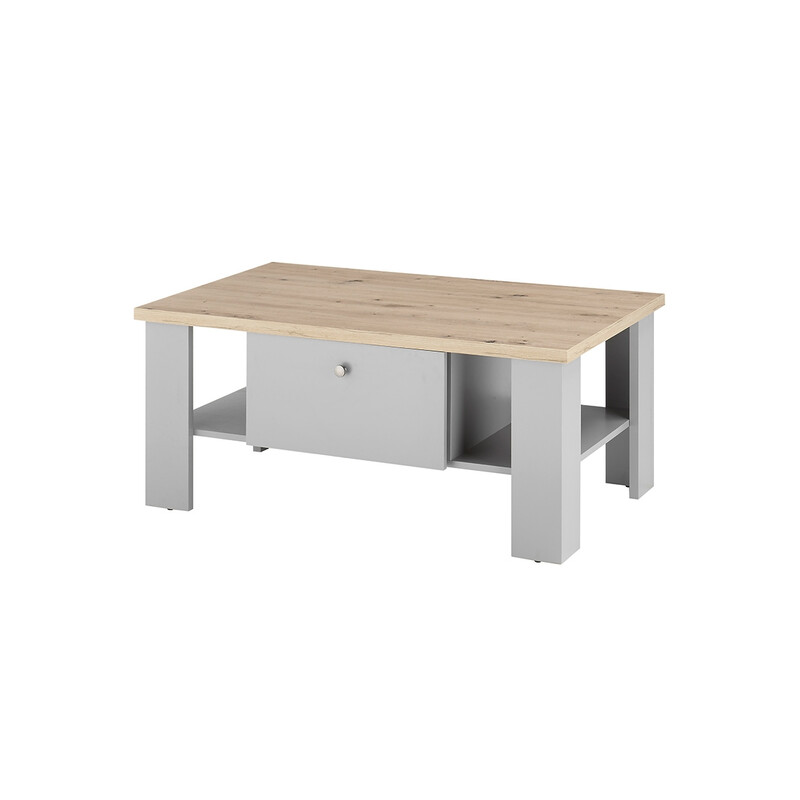 Diivanilaud CHAMBORD helehall / tamm, 107x67xH46 cm