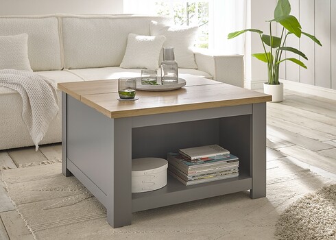 Diivanilaud CHAMBORD helehall / tamm, 83x83xH50 cm