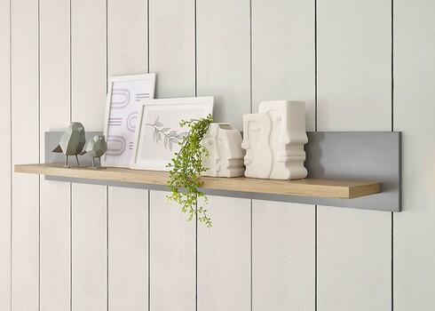 Seinariiul CHAMBORD helehall / tamm, 150x19xH20 cm