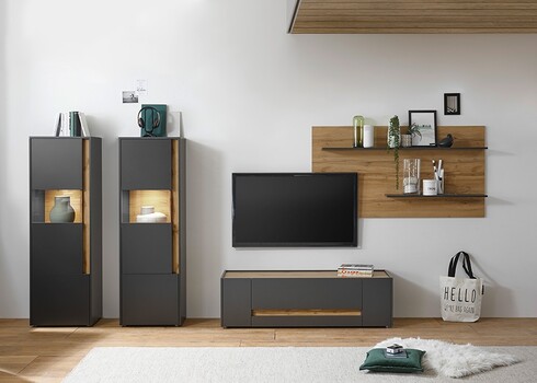 Tv-alus CITY antratsiit / tamm, 140x45xH42 cm