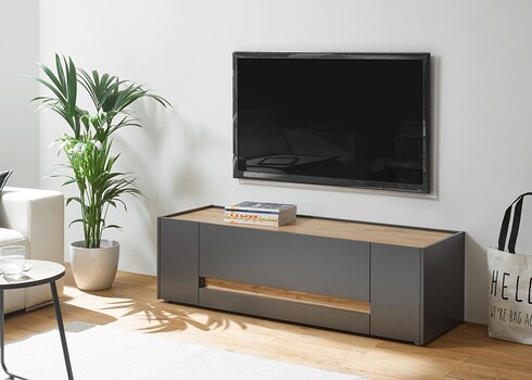 Tv-alus CITY antratsiit / tamm, 140x45xH42 cm
