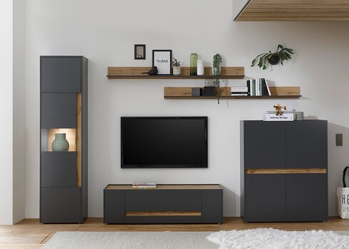 Tv-alus CITY antratsiit / tamm, 140x45xH42 cm