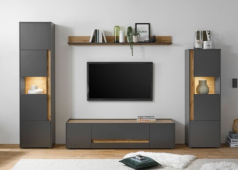 Tv-alus CITY antratsiit / tamm, 170x45xH42 cm
