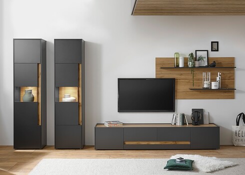 Tv-alus CITY antratsiit / tamm, 223x45xH42 cm