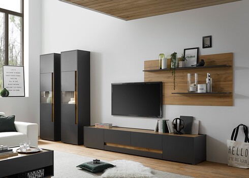 Tv-alus CITY antratsiit / tamm, 223x45xH42 cm