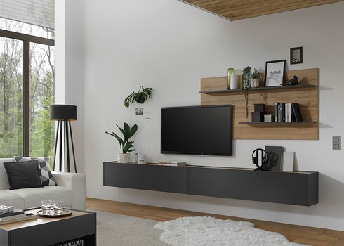 Tv-alus CITY antratsiit / tamm, 150x30xH35 cm