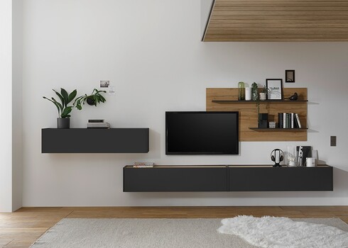 Tv-alus CITY antratsiit / tamm, 150x30xH35 cm
