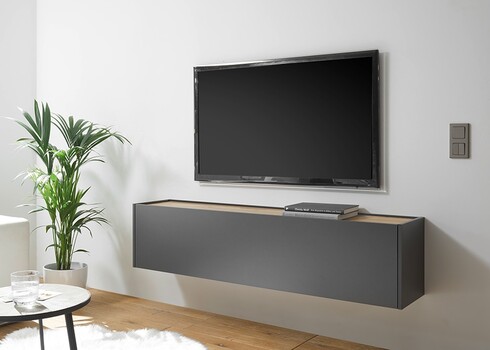 Tv-alus CITY antratsiit / tamm, 150x30xH35 cm