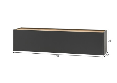 Tv-alus CITY antratsiit / tamm, 150x30xH35 cm