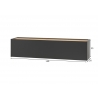 Tv-alus CITY antratsiit / tamm, 150x30xH35 cm