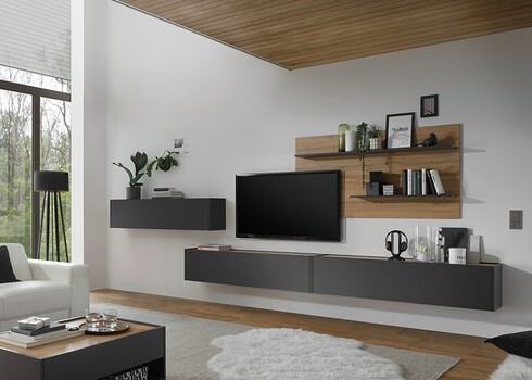 Tv-alus CITY antratsiit / tamm, 150x30xH35 cm