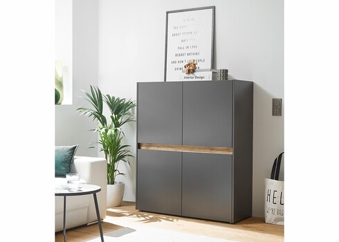 Kapp CITY antratsiit / tamm, 100x40xH122 cm
