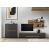 Kapp CITY antratsiit / tamm, 100x40xH122 cm