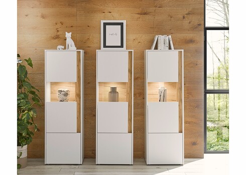 Vitriinkapp CITY antratsiit / tamm, 50x40xH157 cm